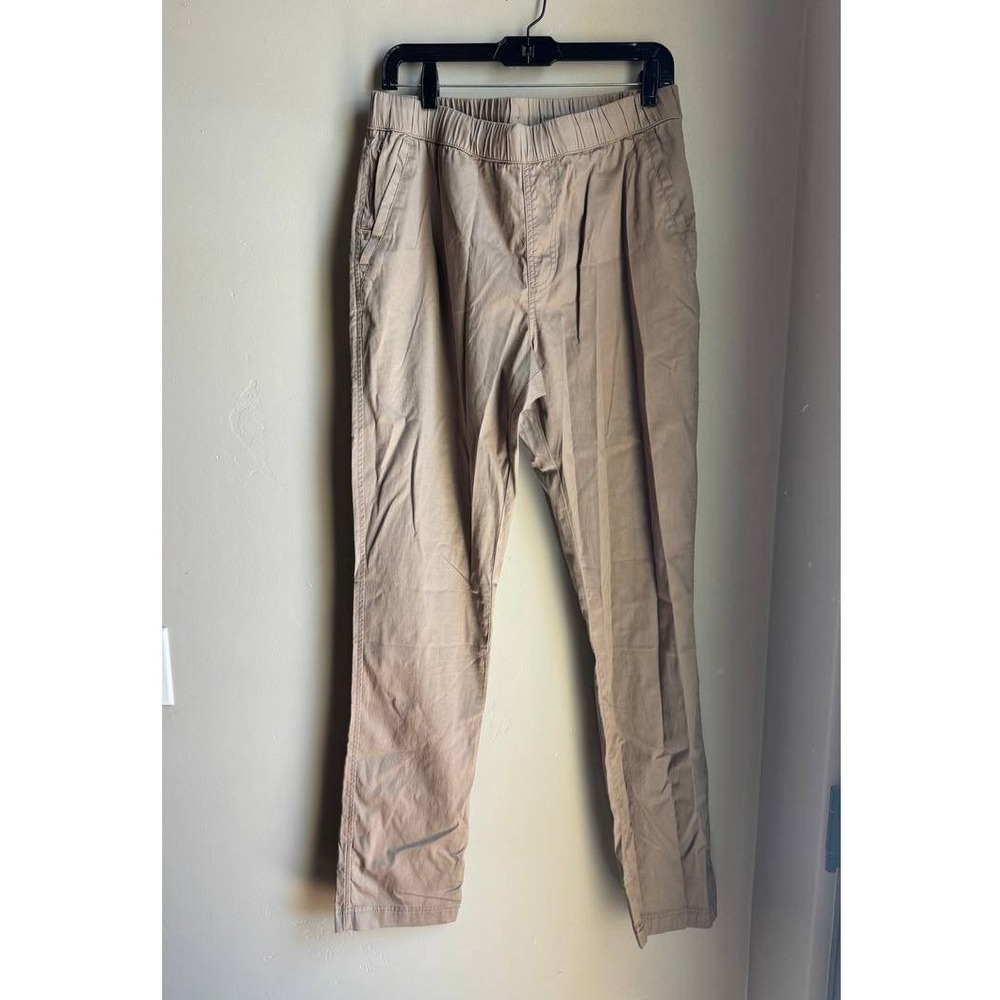 Pact Organic Cotton Khaki Tapered Trousers M Minimalist Capsule Travel
